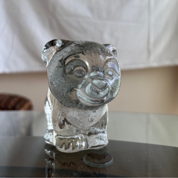 Goebel Vintage Antique Hallmarked Signed Solid Clear Glass German BEAR FIGURINE - Picture 2 of 13